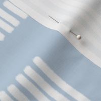 boho geometric dash - hand-drawn white dash on fog - blue tribal coastal wallpaper and fabric