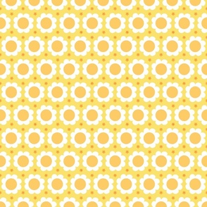 plain daisy on yellow w orange small