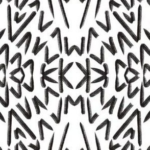 Black and white tribal design 