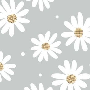 Daisy Flowers (light grey)
