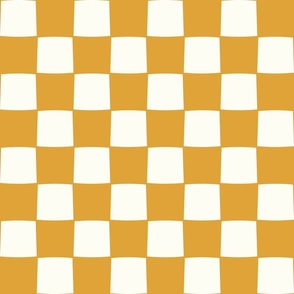 Checkerboard marigold yellow by Jac Slade