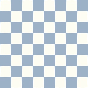 Checkerboard boho blue by Jac Slade