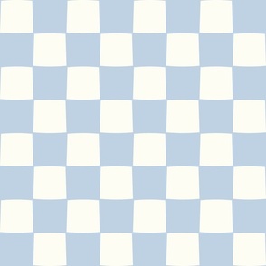 Checkerboard boho sky blue by Jac Slade