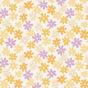small Fleur Flowers in Lavender and Yellow