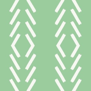 Cohesion 31-05: Herringbone Facade Seamless Pattern (Green, Cream)