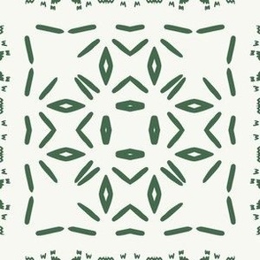 Cohesion 31-06: Retro Echo Tile Seamless Pattern (Sand, Green, Olive)