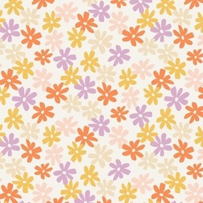 small Fleur Flowers in Tangerine_ Canary Yellow_ Lavender_ and Pink Lemonade