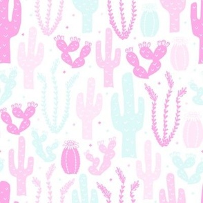 Desert Cactus (Mint and Pink)
