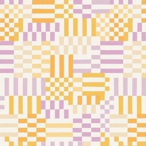 small Checkery Checker in Lavender, Lilac, Yellow