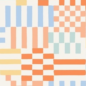 Checkery Checker in Tangerine, Blue_ Pink, Yellow, Spearmint