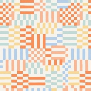 small Checkery Checker in Tangerine, Blue, Pink, Yellow, Spearmint