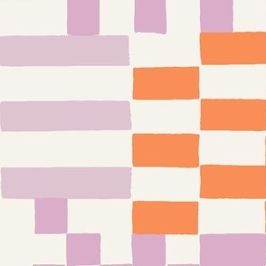 small Checkery Checker in Tangerine, Spearmint, Lilac, Yellow