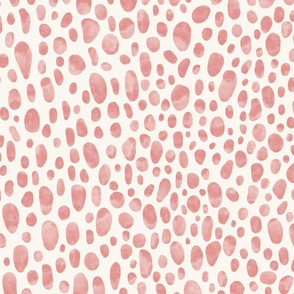 Rose pink watercolor leopard spots for teenage wallpaper and quilting