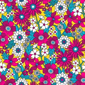 Groovy Spring (Magenta, Teal, Yellow)