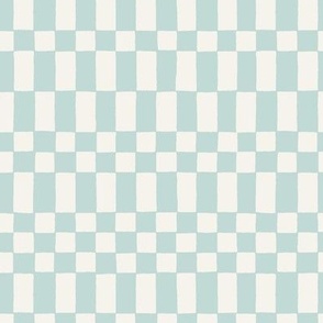 Neo checkers wallpaper Checkerboard in Pastel Spearmint Green