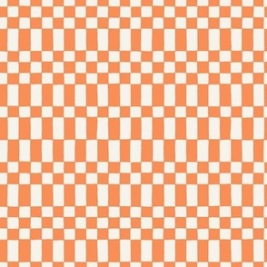 small Neo Checkerboard in Tangerine