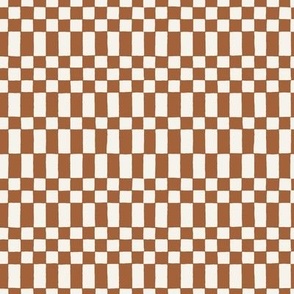 small Neo Checkerboard in Cocoa Brown