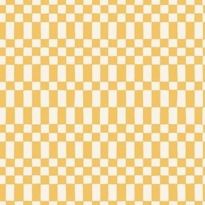 small Neo Checkerboard in Banana Yellow