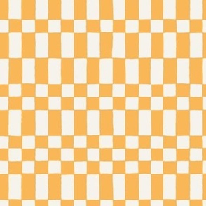 Neo Checkerboard in Amber Yellow checkers wallpaper