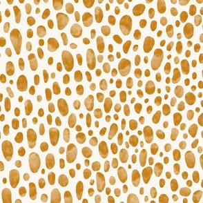 Terracotta orange watercolor leopard spots for boho wallpaper and quilting