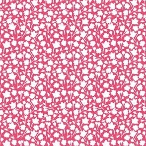 mini scale ditsy floral - hot pink