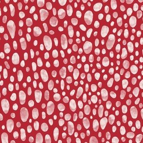 Raspberry red watercolor leopard spots for boho wallpaper and quilting