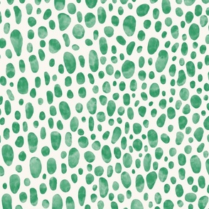 Jadeite green watercolor leopard spots for boho wallpaper and quilting