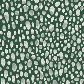 Forest green watercolor leopard spots for boho wallpaper and quilting
