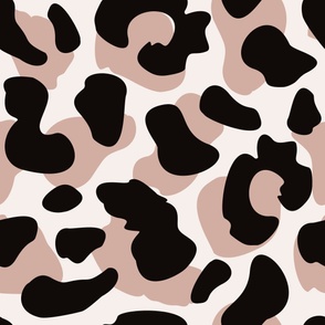 Crisp Minimalist Oversize Leopard Print in Regency Pink Monochrome - Coordinate