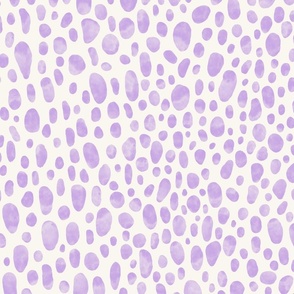 Lilac watercolor leopard spots for wallpaper and quilting