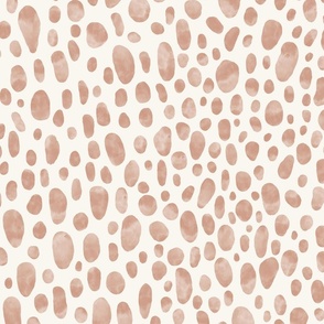 Dusty pink watercolor leopard spots for wallpaper and quilting