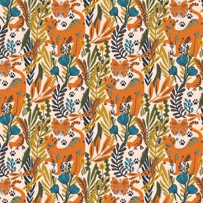 Orange cat country meadow (Small)