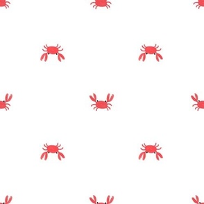 crabs varied white background