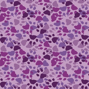 Paw prints purple