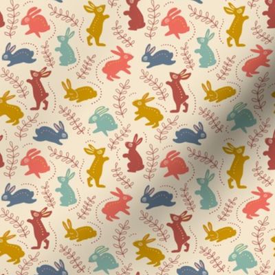 Rabbits in color - turquoise 