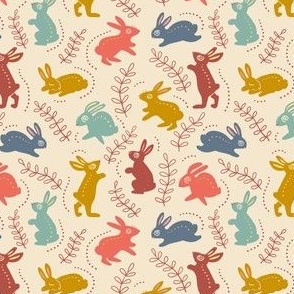Rabbits in color - turquoise 