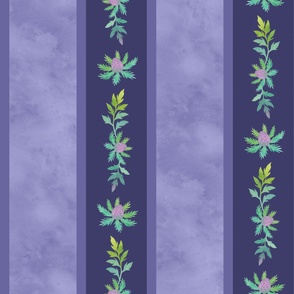 (largest) Flower garden stripe - midnight sky