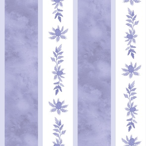 (largest) Flower garden stripe - light blue