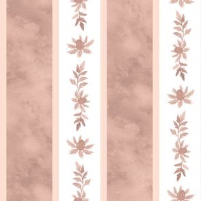 (largest) Flower garden stripe - sepia