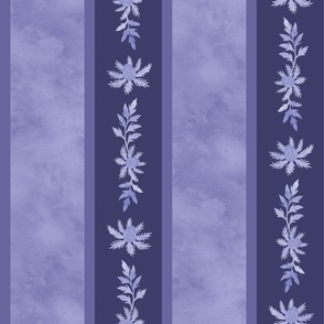 (medium) Flower garden stripe - royal blue