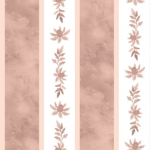 (medium) Flower garden stripe - sepia