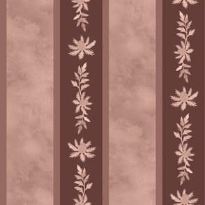 (medium) Flower garden stripe - brown