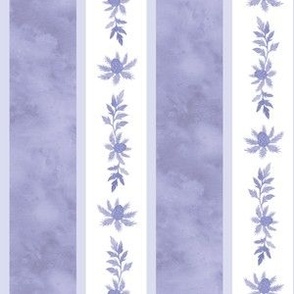 (small) Flower garden stripe - light blue