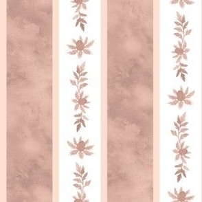 (small) Flower garden stripe - sepia