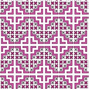 Hmong Stitch Pattern - Pink
