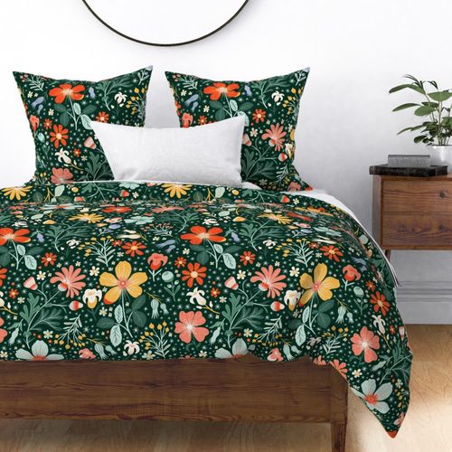 Lush Greenery Flower Bed