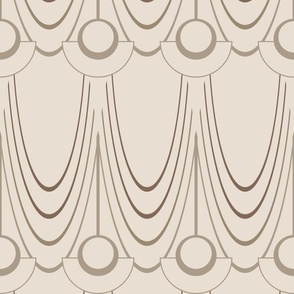 l - geometric tassels - beige