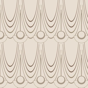 m - geometric tassels - beige
