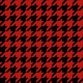 Houndstooth red and black minimalist pattern