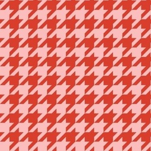 Houndstooth red minimalist pattern